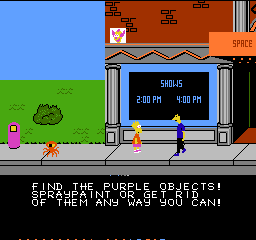Simpsons, The - Bart vs. the Space Mutants (USA) In game screenshot